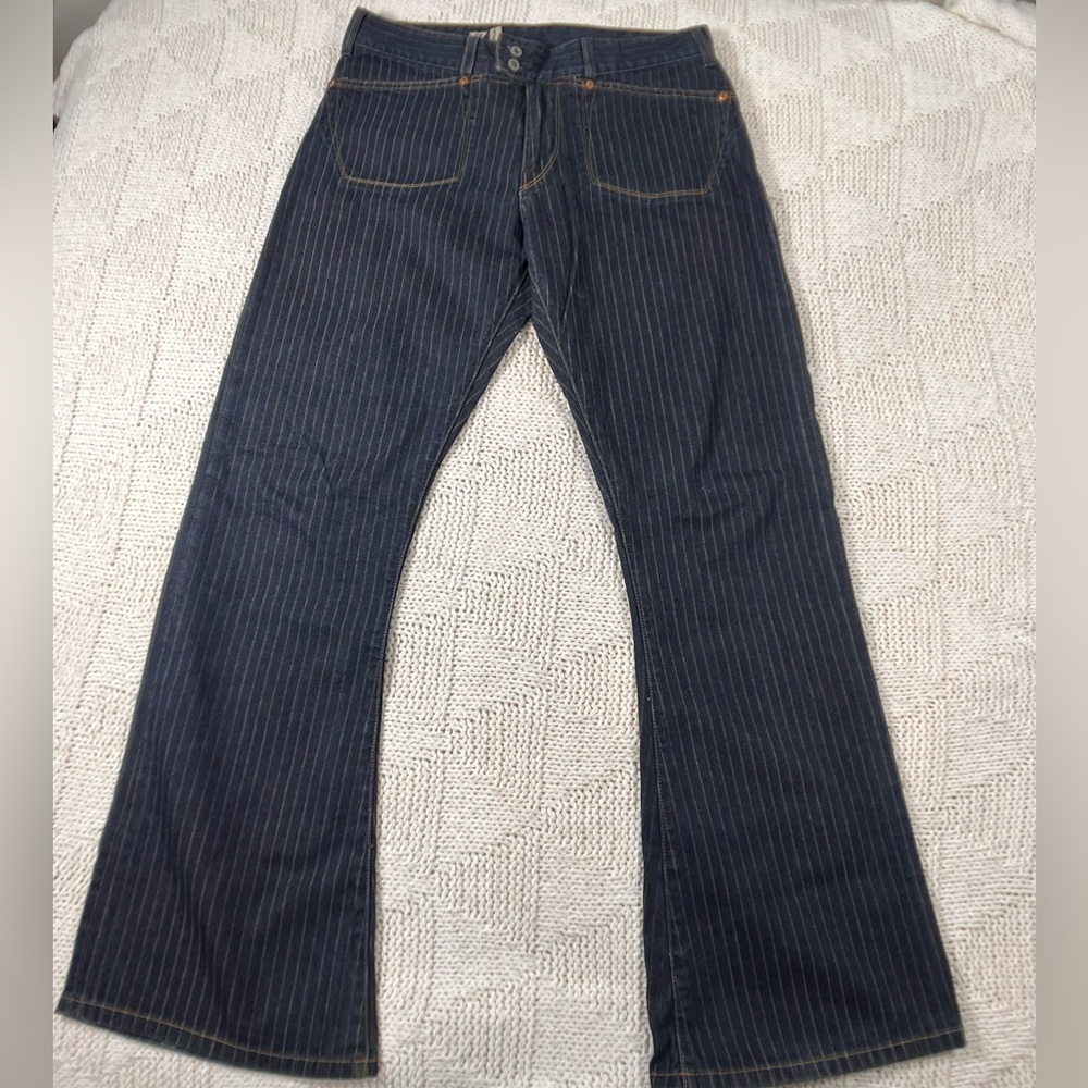 Vintage Flare Denim Pinstripe Guess Jeans